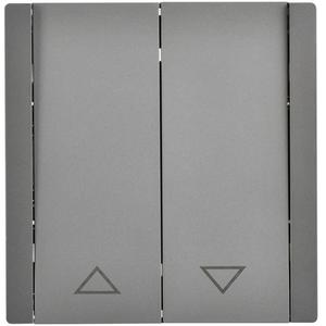 Выключатель жалюзи СП FORTE&PIANO 10А FP511 сталь IEK FP-V15-0-10-1-K46