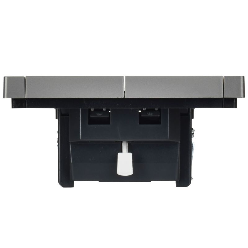 Выключатель жалюзи СП FORTE&PIANO 10А FP511 сталь IEK FP-V15-0-10-1-K46