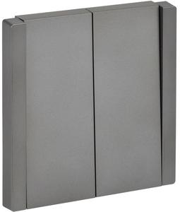 Выключатель проходной 2-кл. СП FORTE&PIANO 10А FP507 сталь IEK FP-V22-0-10-1-K46