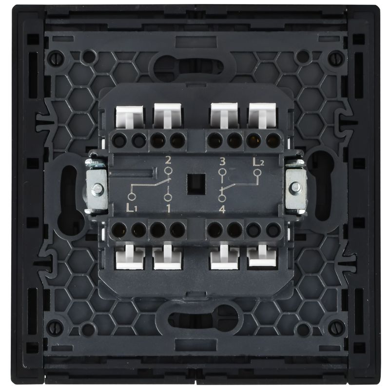 Выключатель проходной 2-кл. 1п 1мод. СП FORTE&PIANO FP607M 10А IP20 шампань IEK FP-V22-0-10-1-M-K37