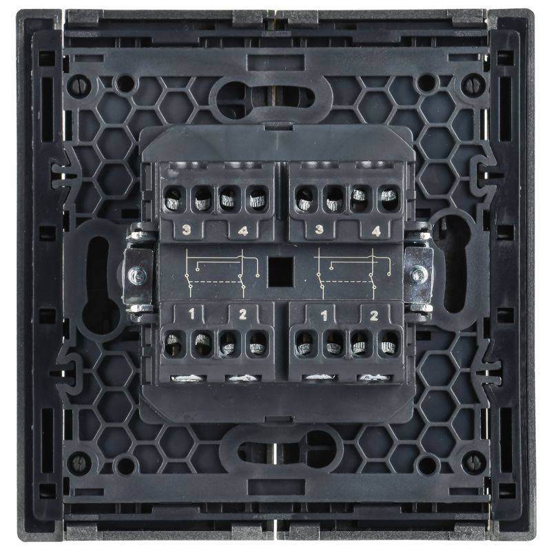Выключатель перекрестный 2-кл. СП FORTE&PIANO 10А FP509 сталь IEK FP-V23-0-10-1-K46