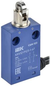 Выключатель концевой C6N-123 IP67 вертикал. толкатель с нажимным роликом IEK KKV12-P123-1-67