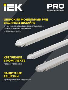 Светильник ДСП 1304Д 18Вт 4000К IP65 600мм сер. пластик IEK LDSP2-1304D-18-4500-K03