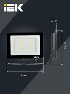 Прожектор светодиодный СДО 06-50 4000К IP65 черн. IEK LPDO601-50-40-K02