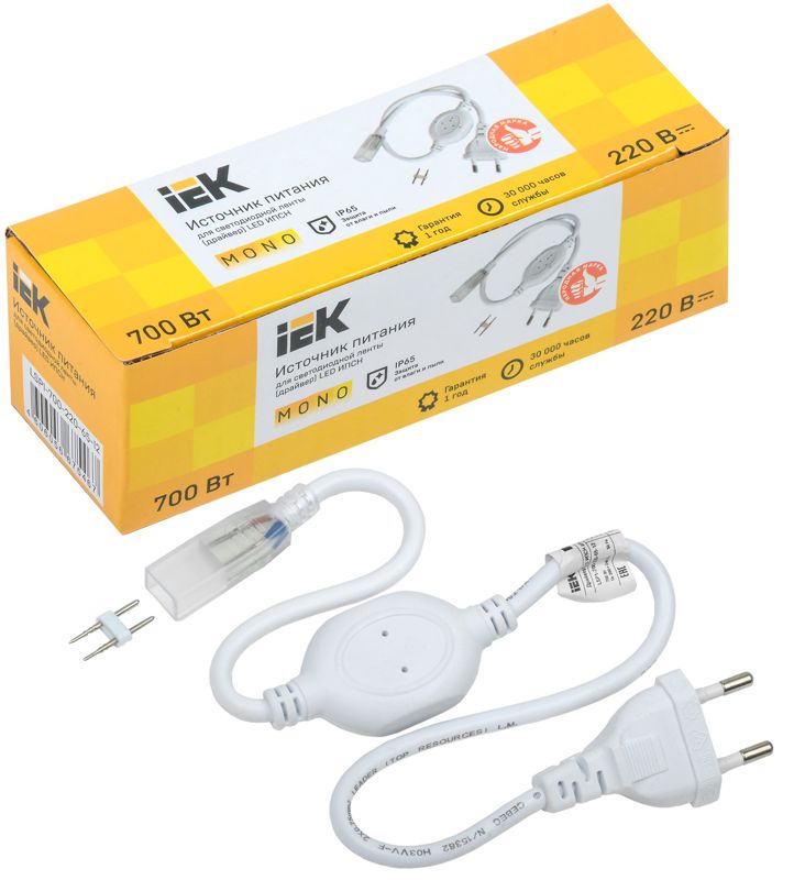 Драйвер LED ИПСН 700Вт 220В 12мм MONO IP65 IEK LSP1-700-220-65-12