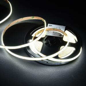 Лента светодиодная COB-312LED 8Вт/м IP20 8мм 24В 6500К (уп.5м) IEK LSR11-2-312-20-1-05