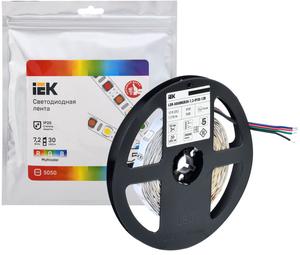 Лента светодиодная LED LSR-5050RGB30-7.2-IP20-12В (уп.5м) IEK LSR2-3-030-20-3-05