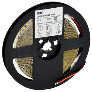 Лента светодиодная 2835-168LED 14Вт/м IP20 10мм 24В 6500К (уп.5м) IEK LSR6-2-168-20-1-05