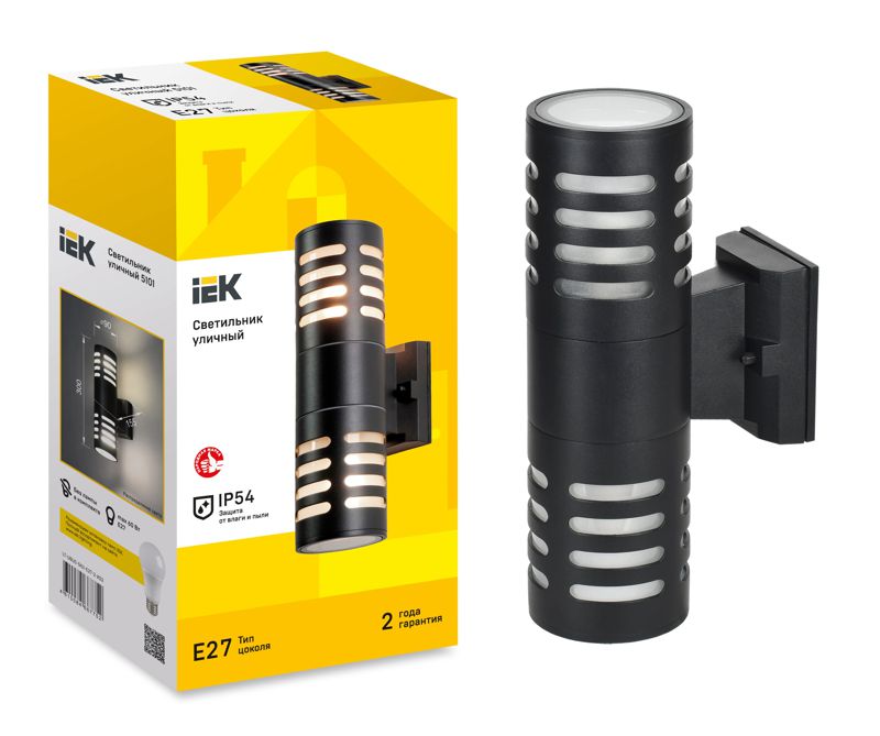 Светильник 5101 настенный E27 IP54 уличный черн. IEK LT-UBU0-5101-E27-2-K02