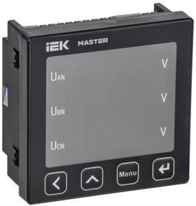 Вольтметр цифровой щитовой 3ф RS-485 96х96 LED MASTER IEK MI-DV21-6-3-1-LED