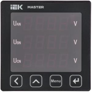 Вольтметр цифровой щитовой 3ф RS-485 96х96 LED MASTER IEK MI-DV21-6-3-1-LED