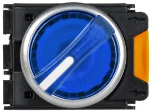 Переключатель 2 полож. 1НО+1НЗ с подсветкой син. MASTER IEK MI-SW60-11XD-3-14-2-K07
