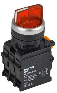 Переключатель 3 полож. 2НО с подсветкой красн. MASTER IEK MI-SW60-20XD-4-14-3-K04