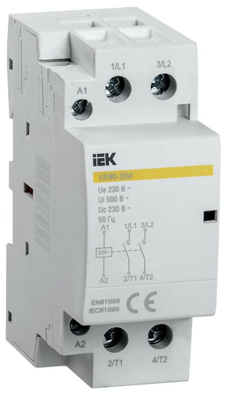Контактор модульный КМ40-20М AC KARAT IEK MKK11-40-20