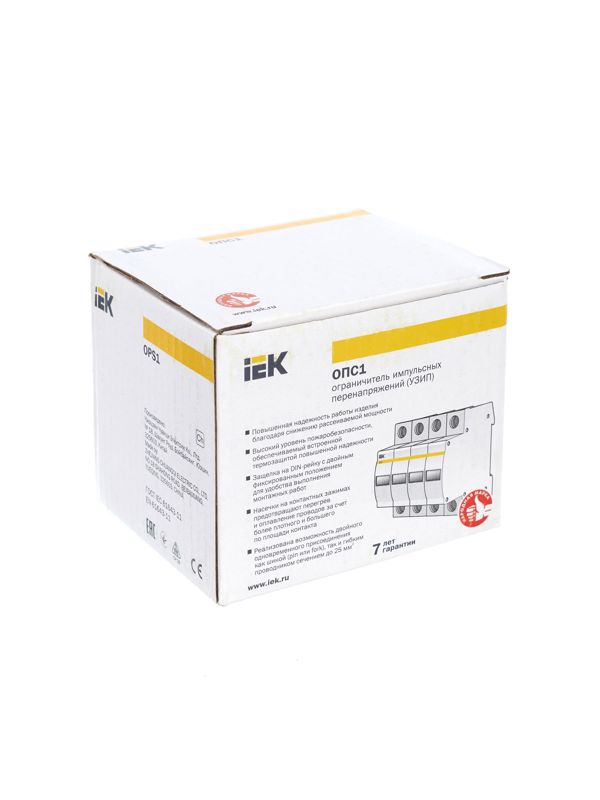Ограничитель перенапряжения ОПС1-B 4P KARAT IEK MOP20-4-B
