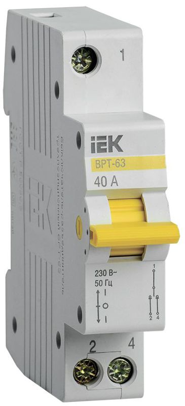 Выключатель-разъединитель трехпозиционный 1п ВРТ-63 40А KARAT IEK MPR10-1-040