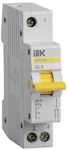 Выключатель-разъединитель трехпозиционный 1п ВРТ-63 40А KARAT IEK MPR10-1-040