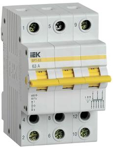 Выключатель-разъединитель трехпозиционный 3п ВРТ-63 63А KARAT IEK MPR10-3-063