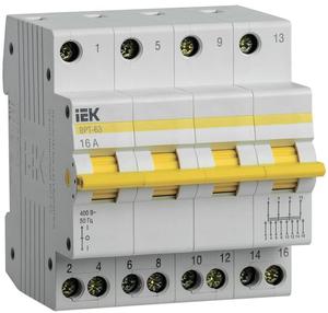 Выключатель-разъединитель трехпозиционный 4п ВРТ-63 16А KARAT IEK MPR10-4-016