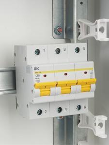 Выключатель автоматический модульный 3п C 80А 15кА ВА47-150 KARAT IEK MVA50-3-080-C