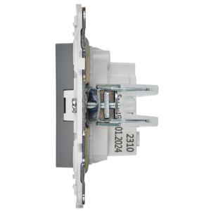 Розетка SKANDY 10А без заземл. защ. шторки SK-R01Gr сер. IEK SK-R13-10-K03