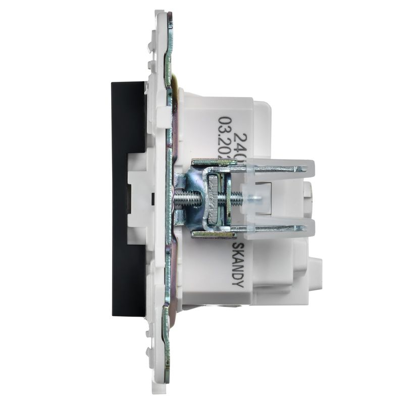Розетка SKANDY 16А с заземл. защ. шторки SK-R04G графит IEK SK-R14-16-K53