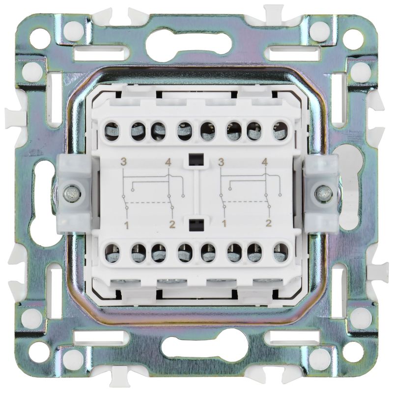 Выключатель перекрестный 2-кл. SKANDY 10А SK-V06Bl черн. IEK SK-V23-0-10-K02