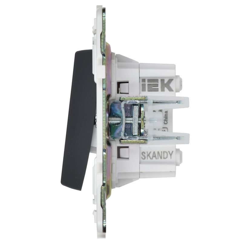 Выключатель перекрестный 2-кл. SKANDY 10А SK-V06Bl черн. IEK SK-V23-0-10-K02