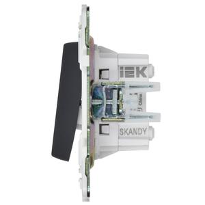 Выключатель перекрестный 2-кл. SKANDY 10А SK-V06Bl черн. IEK SK-V23-0-10-K02