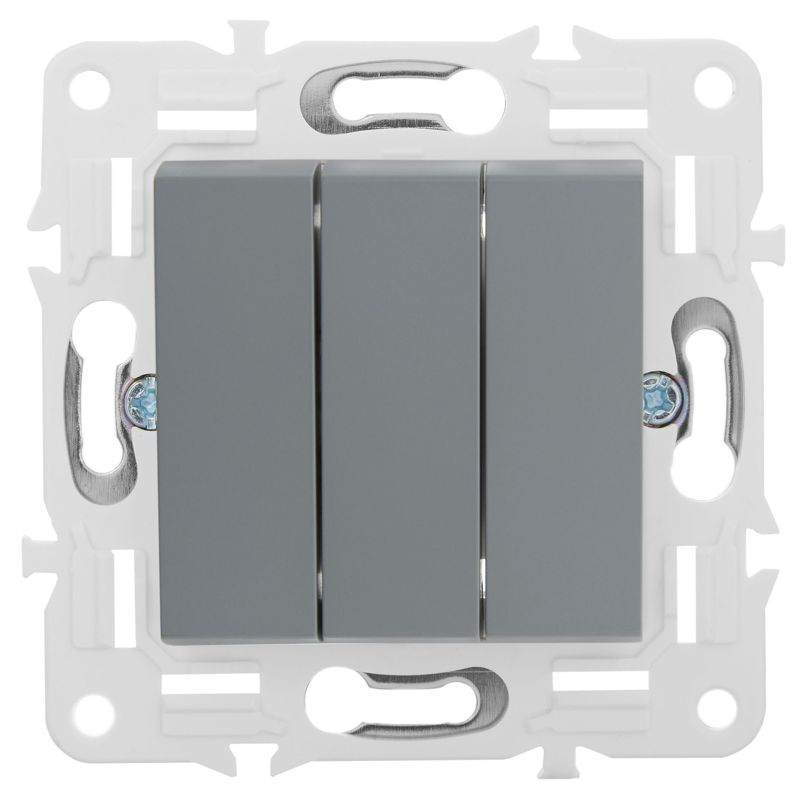 Выключатель 3-кл. SKANDY 10А SK-V11Gr сер. IEK SK-V30-0-10-K03