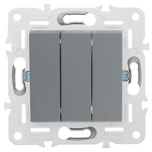 Выключатель 3-кл. SKANDY 10А SK-V11Gr сер. IEK SK-V30-0-10-K03