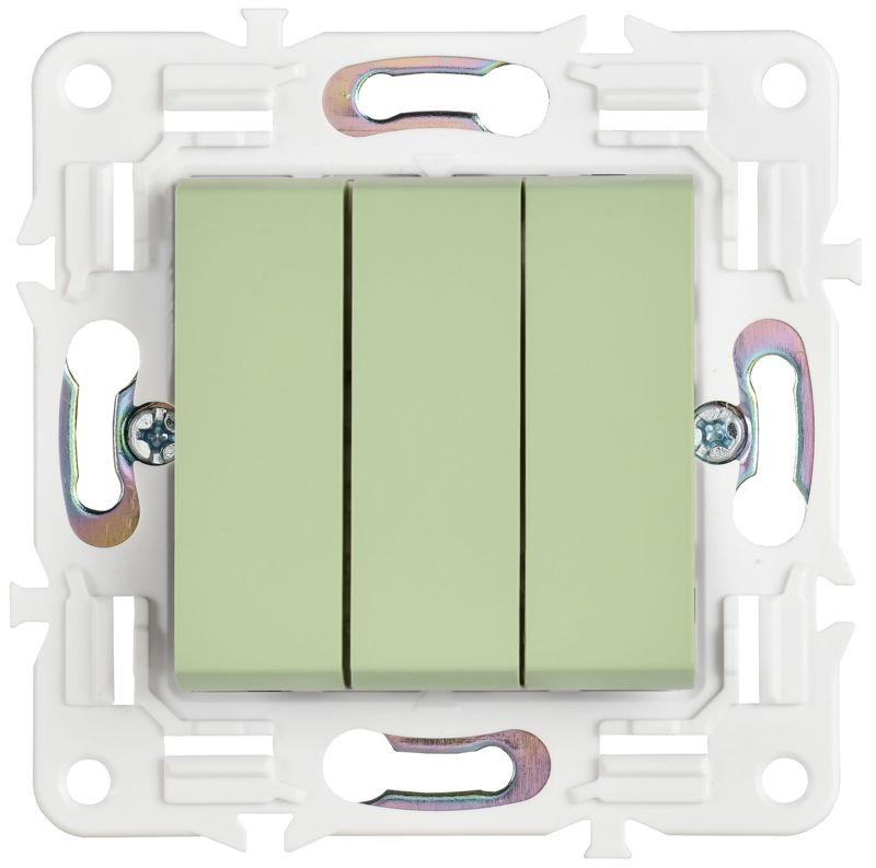 Выключатель 3-кл. SKANDY 10А SK-V11G мятный IEK SK-V30-0-10-K06