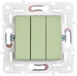 Выключатель 3-кл. SKANDY 10А SK-V11G мятный IEK SK-V30-0-10-K06