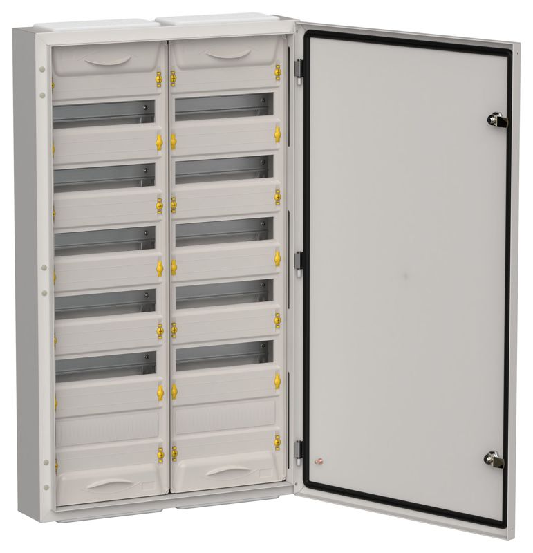 Корпус ЩРн-144 (2х72) TITAN 5 960х570х140 IP54 метал. сер. IEK TI5-50-N-2X072-54-7035