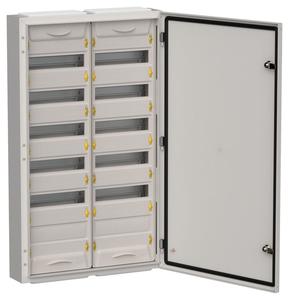 Корпус ЩРн-144 (2х72) TITAN 5 960х570х140 IP54 метал. сер. IEK TI5-50-N-2X072-54-7035