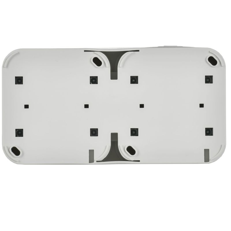 Розетка 2-м ОП TORS TS322 16А IP55 горизонт. с заземл. с крышкой бел. IEK TS-R26-16-55-G-K01