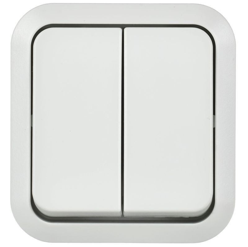 Выключатель 2-кл. ОП TORS TS305 10А IP55 бел. IEK TS-V20-0-10-55-K01