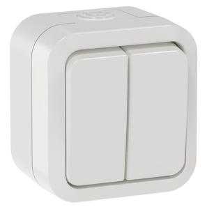 Выключатель проходной 2-кл. ОП TORS TS325 10А IP55 бел. IEK TS-V22-0-10-55-K01