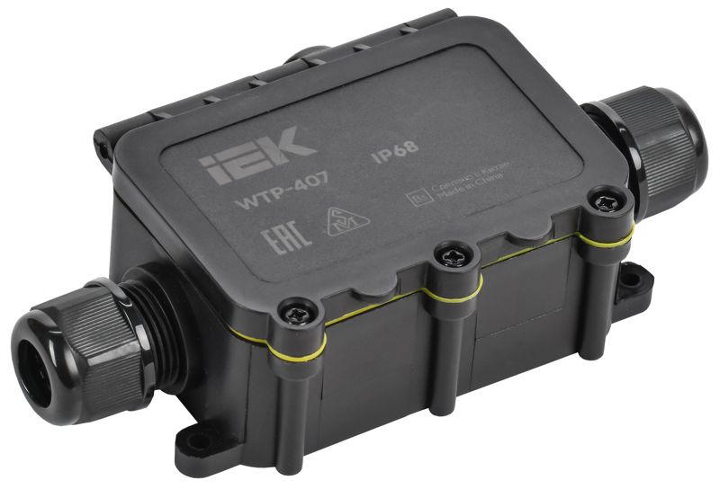 Коробка распределительная герметичная WTP-407 IP68 3 ввода IEK UWB10-T-450-40-03-68