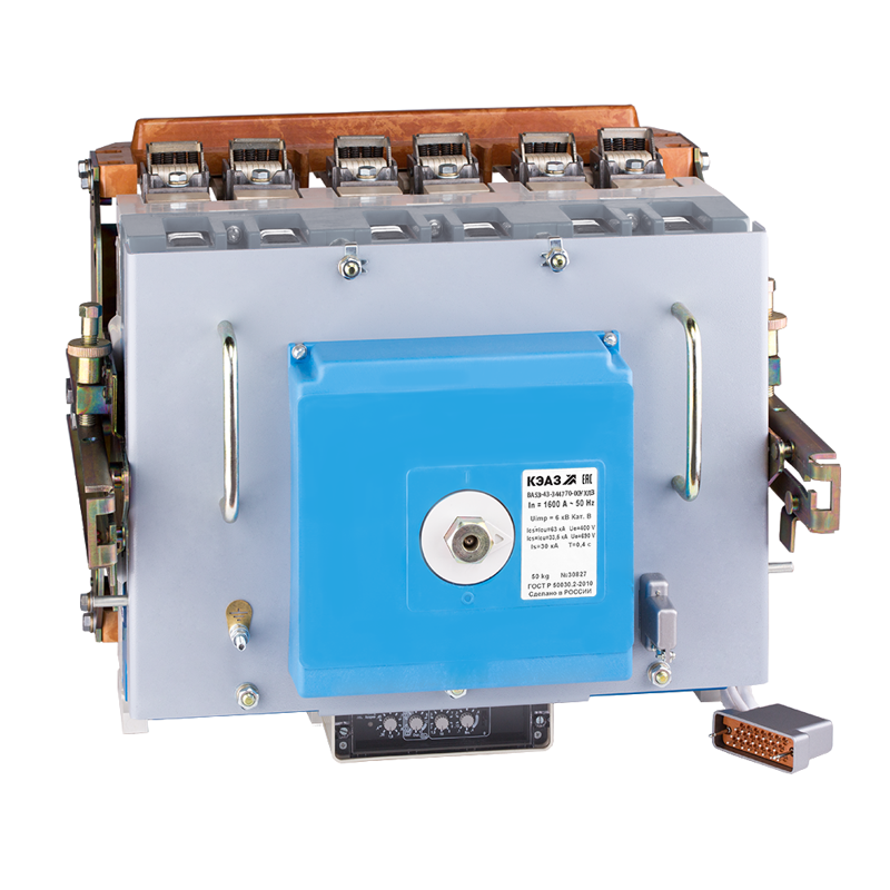 Выключатель автоматический 3п 1600А 135кА ВА53-43-344770 УХЛ3 690В AC НР=400В AC ПЭ400AC КЭАЗ 277746