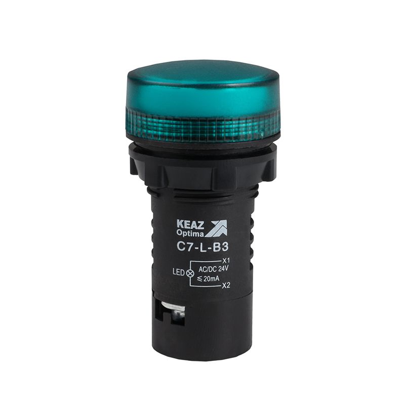 Лампа светодиодная OptiSignal Compact D22 С7-L-B3 зел. 24В AC/DC XB7EV03BP КЭАЗ 362149