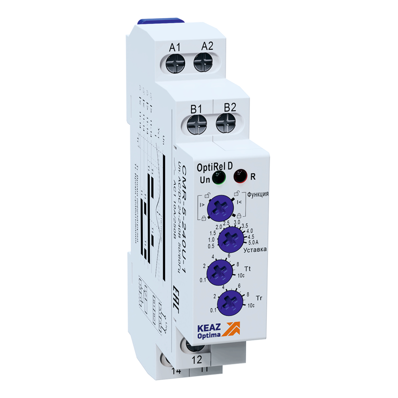 Реле контроля тока OptiRel D CMR-05-240U-1 50…500мА 10А 1СО 24-240АС/DC КЭАЗ 332025