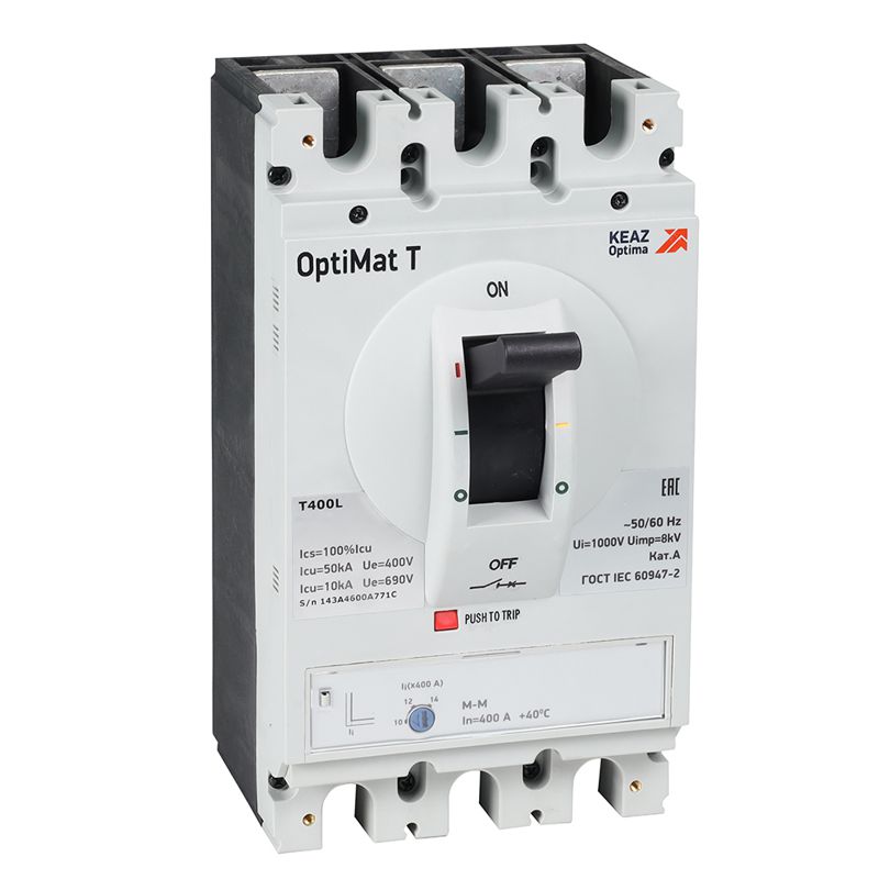 Выключатель автоматический 4п 630А OptiMat T630S M КЭАЗ 356455