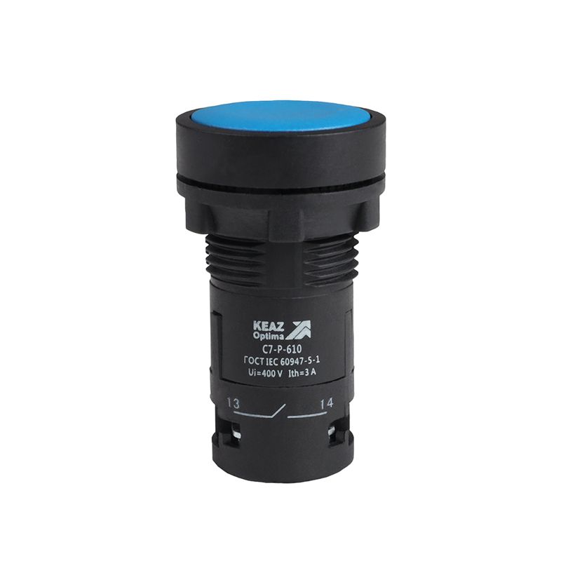 Кнопка OptiSignal Compact D22 С7-P-602 син. 2НЗ XB7NA64 КЭАЗ 362041