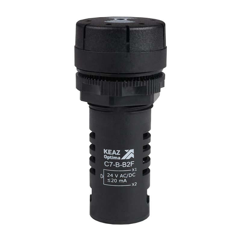 Зуммер с пульсирующим сигналом OptiSignal Compact D22 С7-B-B2F черн. 24В AC/DC КЭАЗ 362179