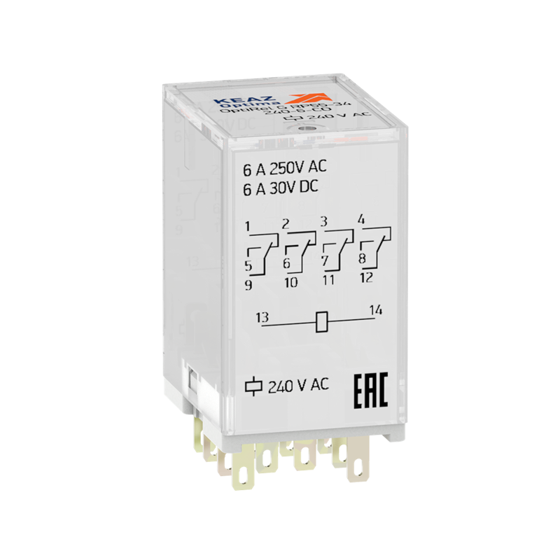 Реле промежуточное OptiRel G RP55-14-12D-6-CO КЭАЗ 281059