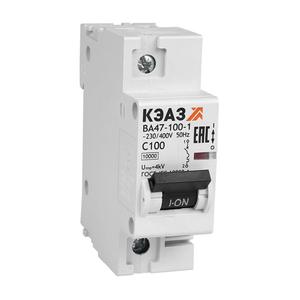 Выключатель автоматический модульный 1п B 20А 10кА ВА47-100-1B20-УХЛ3 КЭАЗ 318686