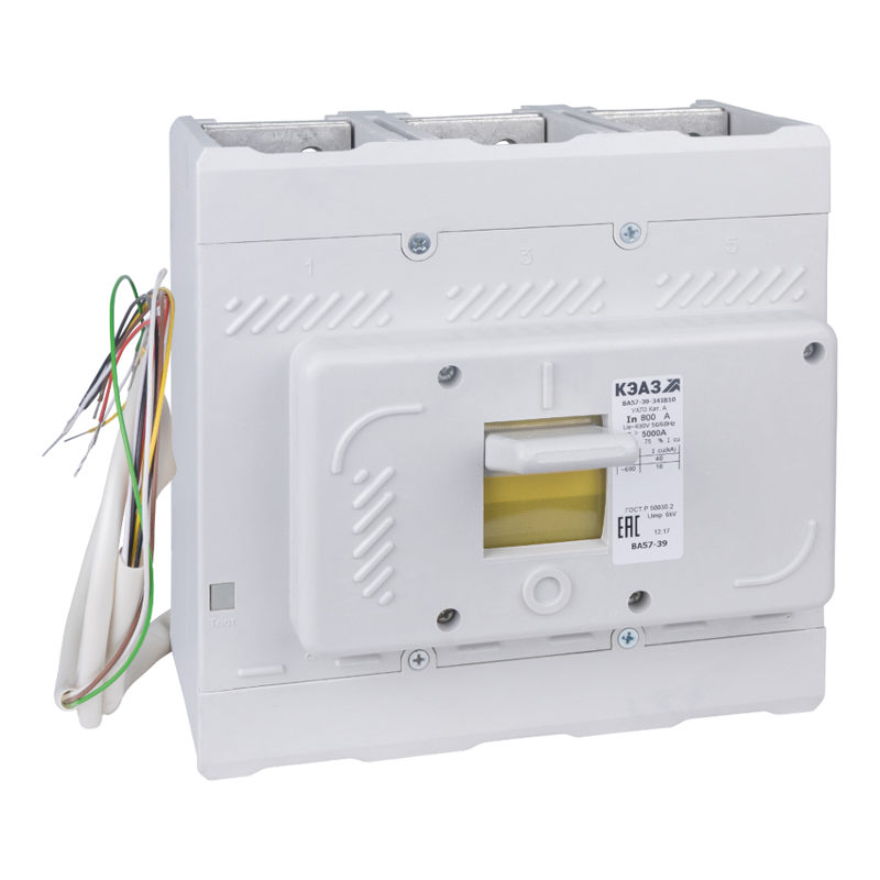 Выключатель автоматический 3п 630А 2500Im 37.5кА ВА57-39-631810 УХЛ3 440В DC НР=230В AC/220В DC КЭАЗ 237050