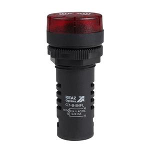 Зуммер с непрерывным сигналом OptiSignal Compact D22 С7-B-M4CL красн. с подсветкой 230В AC/DC КЭАЗ 362178