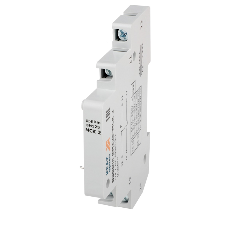 Модуль свободных контактов 1п 6А 10кА OptiDin BM125-MCK 2-ОМ4-РЕГ КЭАЗ 353068